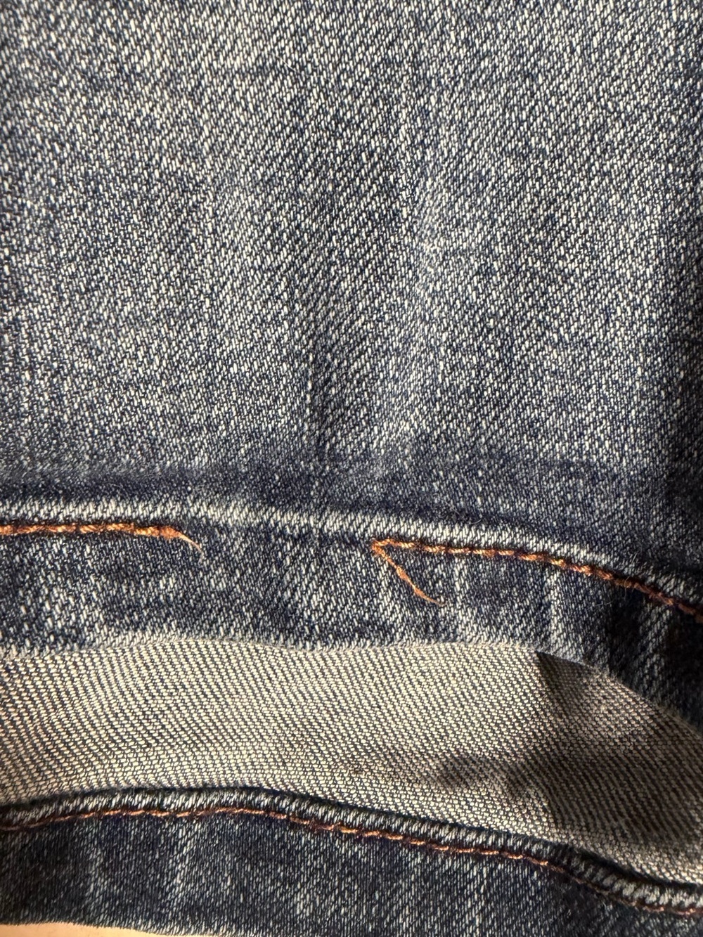 Celebrity Pink Denim Shorts Blue Distressed Copper Stitching - Picture 11 of 11